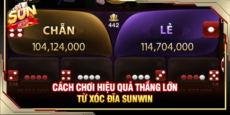 Cách chơi hiệu quả thắng lớn từ Xóc đĩa Sunwin